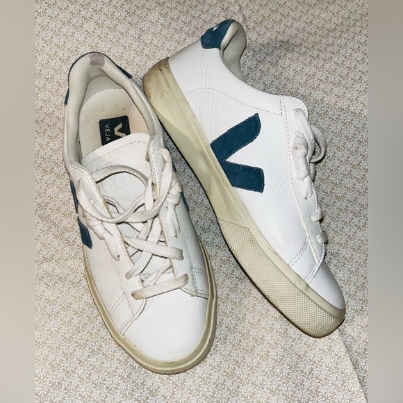 Veja Campo Leather & suede Sneakers sz 7 - Picture 4 of 10